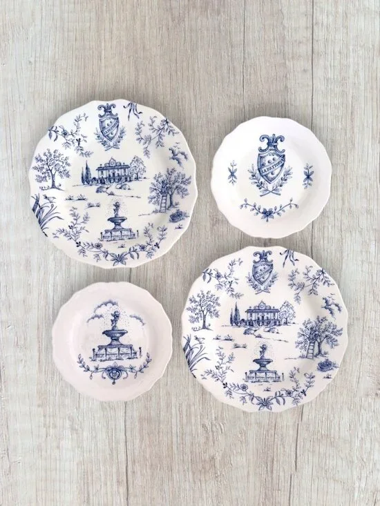 Sur La Table Toscana Blue La Fattoria 4 Piece Place Setting Italy Discontinued