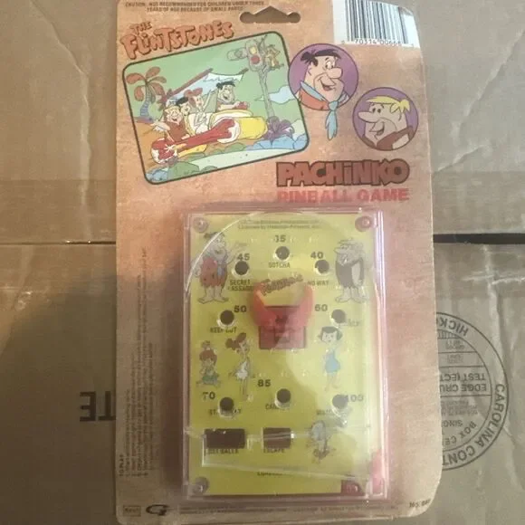1990 THE FLINTSTONES PACHINKO PINBALL GAME - HANNA BARBERA USED