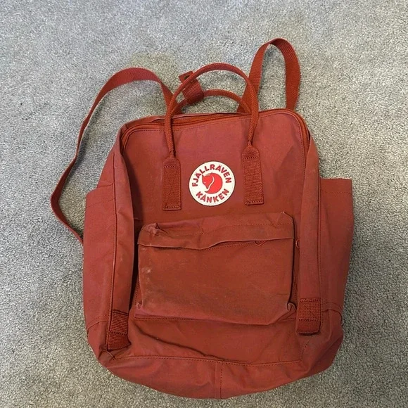 Fjallraven Kanken Large Backpack in Red