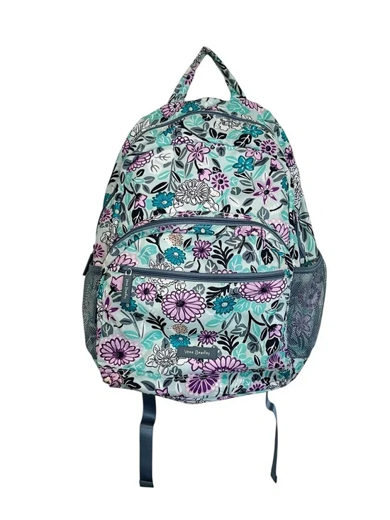 Vera Bradley | Green Pink Floral Large Essential Backpack
