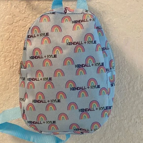 NWT Kendall & Kylie Mini Backpack Blue rainbow