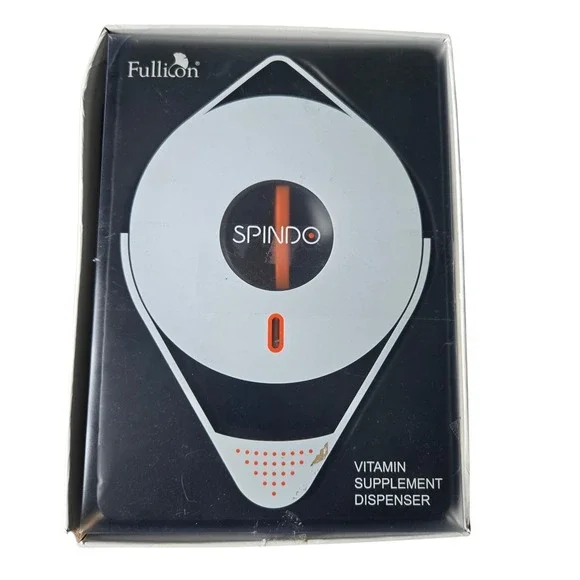 Fullicon Pill Dispenser Large Compartments and Child-Proof Lock Spindo OPEN BOX