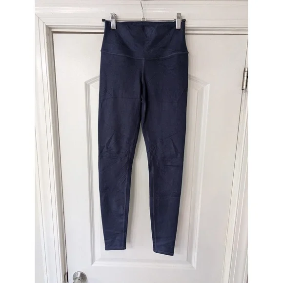 Alo Yoga Womens Navy Blue High Waist Airbrush Leggings Size XS‎ athleisure