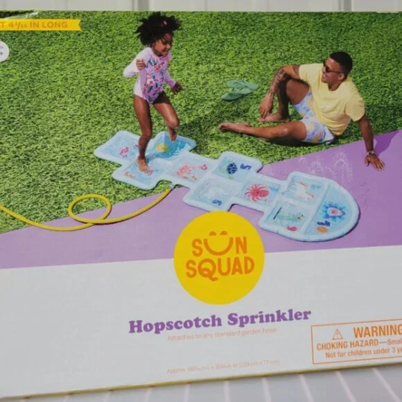 Sun Squad Inflatable Hopscotch Sprinkler w/ Sea Animal Theme 88.25