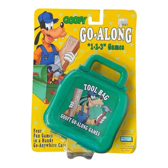 Goofy‎ Go-Along Tool Bag Parker Brothers 4 Fun Games In A Handy Case
