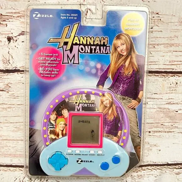 HANNAH MONTANA Vintage Electronic Handheld Game Machine Zizzle Disney NIP 2000s