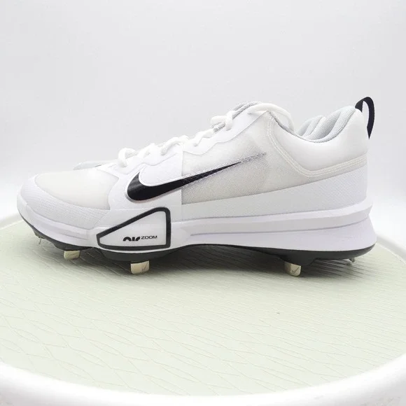 Nike Force Zoom Trout 9 Pro White Black Metal Baseball Cleats FB2907-102 Mens 13
