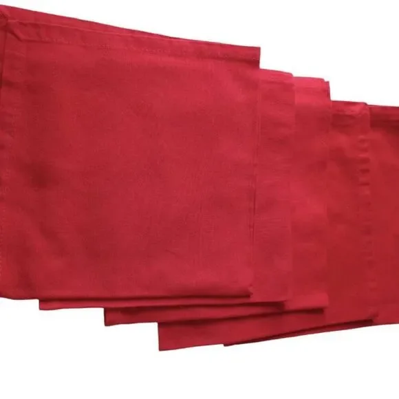 Set of five linen blend table napkins