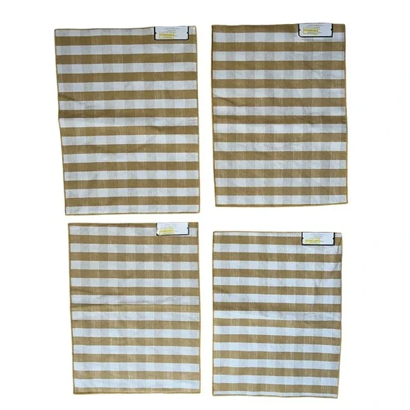 4 Piece Set Threshold Gold Beige Placemats (Target) 14