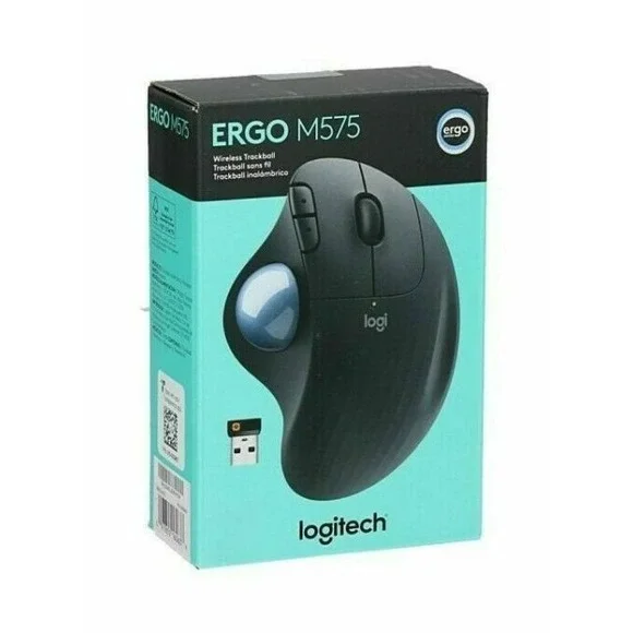 NEW LOGITECH ERGO M575 WIRELESS TRACKBALL COLOR: BLACK 910-005869 FAST‎ SHIPPN