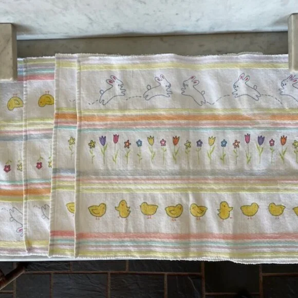 blossoms&blooms Placemats (4) Bunny, Chick, Floral Stripe Pattern from K…