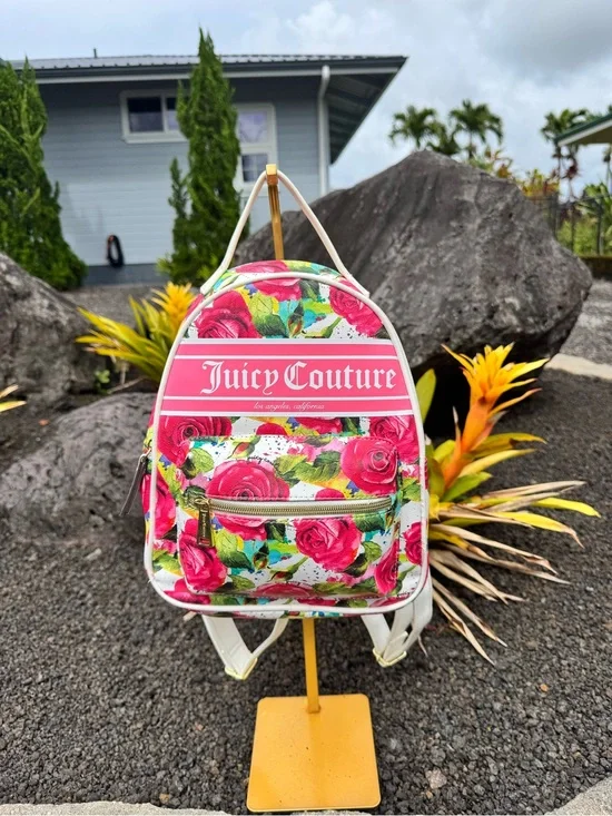 Juicy Couture Floral Mini Backpack | Rose Print Backpack Y2K Aesthetic