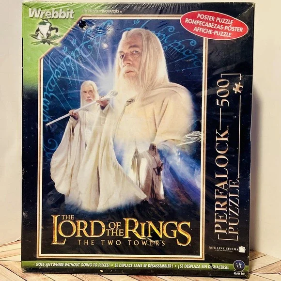 Wrebbit 2002 Lord of the Rings Gandalf the White‎ 500 Piece Poster Puzzle Sealed