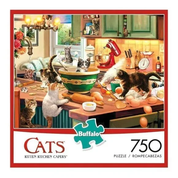 Buffalo Games Cats Kitten Kichen Capers 750 pc Jigsaw Puzzle