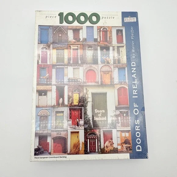 Vintage Spilsbury Doors Of Ireland 1000‎ Piece Jigsaw Puzzle 1996 Sealed Collage