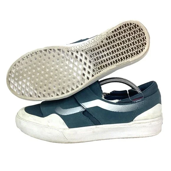 Vans Wafflecontrol Pro - Men's Sz 7.5 - Slate Blue Suede - Strap Low Skate Shoes