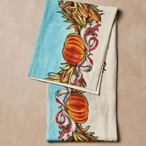 Elegant Orange and Cream Table Linens for Dining