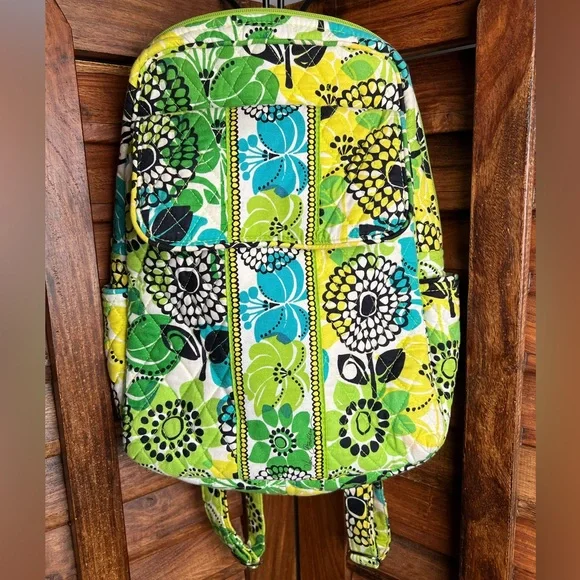 Vera Bradley quilted backpack. In the awesome “Limes up” series.