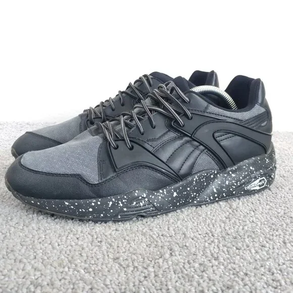 Puma Blaze Tech Mens Size 9.5 Athletic Shoes Black Sneakers Lace Up 361340 02