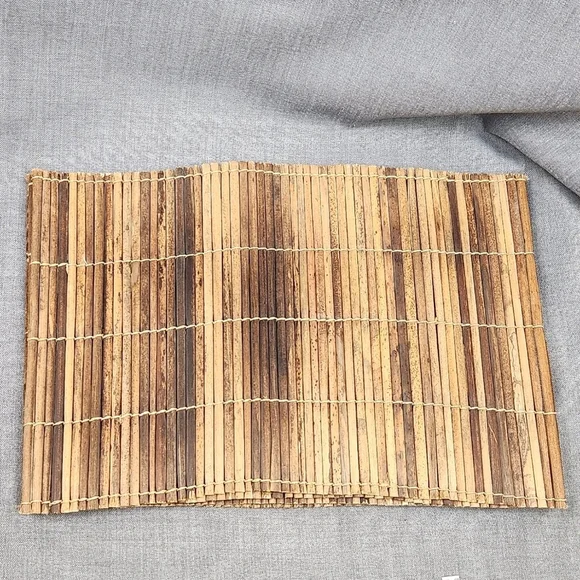 Zanzibar Wood Set of 4 Brown  Placemats. Was Used With A Tiki Set .