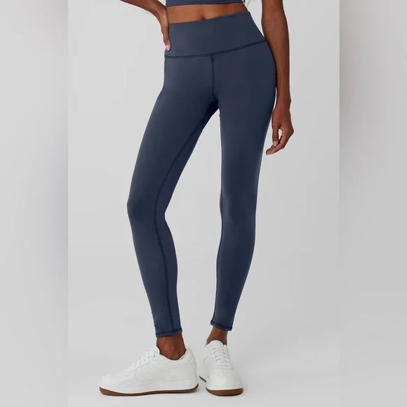 ALO Airbrush Winter Warm High-Waisted Nocturne Athletic Navy Leggings Size XXS