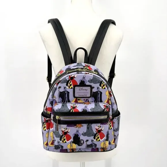Loungefly Disney Villains Mini Backpack Cruella Ursula Maleficent Evil Queen
