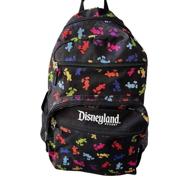 Disneyland Resort Multicolored Mickey Silhouette Nylon Backpack