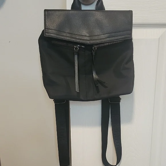 Botkier New York Mini Nylon Trigger Black Backpack Sleek Modern Design