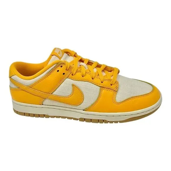 Nike Dunk Low Retro Premium Men's Size 10 Gold Leather Athletic Shoes HF4867 739