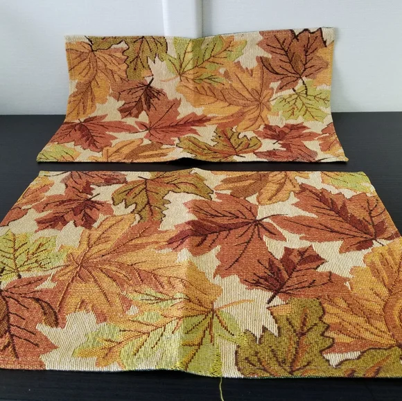 - New Handcrafted Fall Leaves Tablemats, set of 2