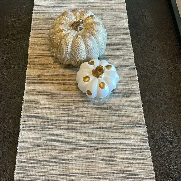Tablerunner natural with straw inserts 14”X72”