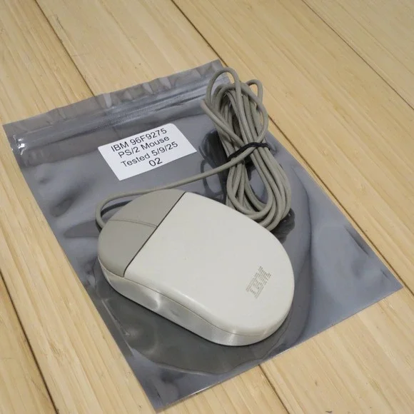 Original IBM Tank Mouse 96F9275‎ Wired 2 Button - Tested 02
