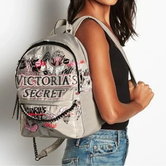VICTORIAS SECRET Graffiti Style Angels Limited Edition City Backpack NWT