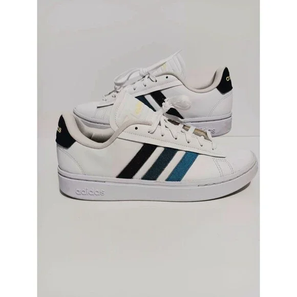 Adidas Grand Court Alfa White Triple Blue Stripef Men's Sneakers Sz 9.5
