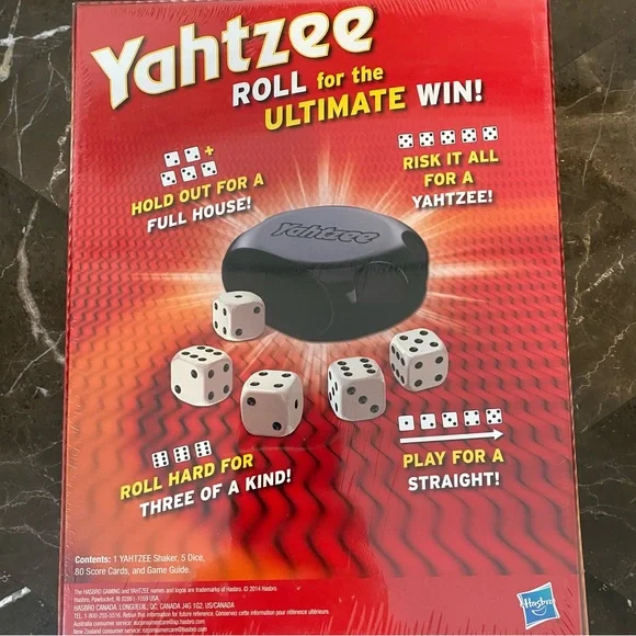 Yahtzee SEALED Classic Board Game for Kids Toys Traditonal Hobbies