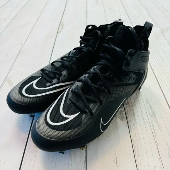 Nike Alpha Huarache 8 Elite Lacrosse Shoes Black Grey Silver CW4440-011 Men's 13