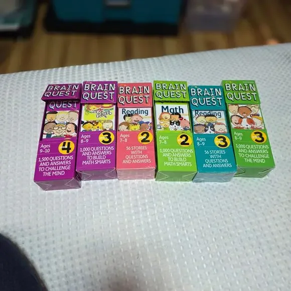 BRAIN QUEST 6 BOXES OF TEACHING CARDS FUN  QUESTION ANSWERS