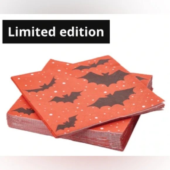 (Retired) HÖSTAGILLE Paper napkins, bat orange, 13x13 