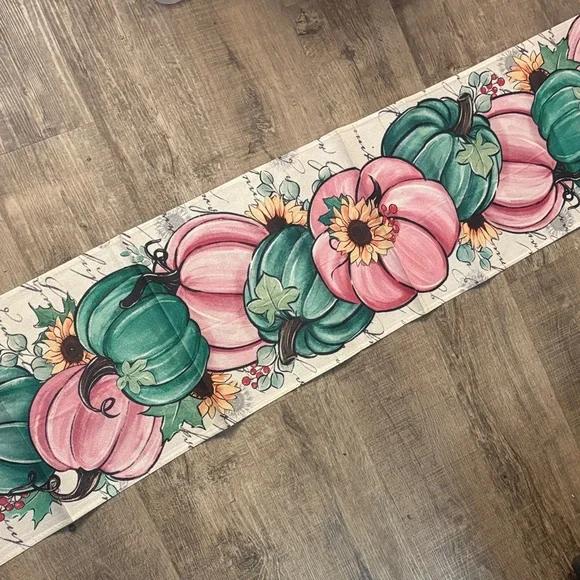 6’ Floral Pumpkin Table Runner