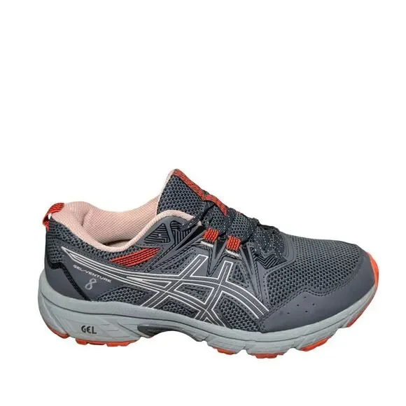 ASICS mens Gel-Venture 8 Gray and Orange Shoes size 8.5