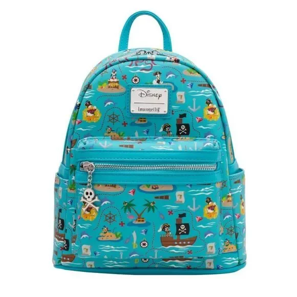NEW Loungefly Pirate Mickey and Friends AOP Mini Backpack 1