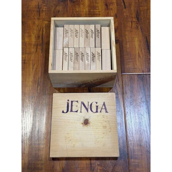 Jenga x Dean & Deluca Wooden Box - 54 Piece Wood Block Game Set