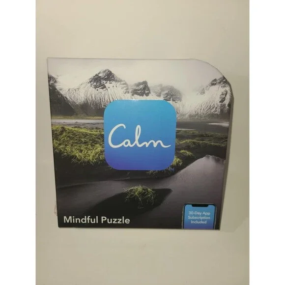 Calm Mindful Puzzle 300 Pcs Foggy Mountains Comes with 30-Day App (2-3 hours)