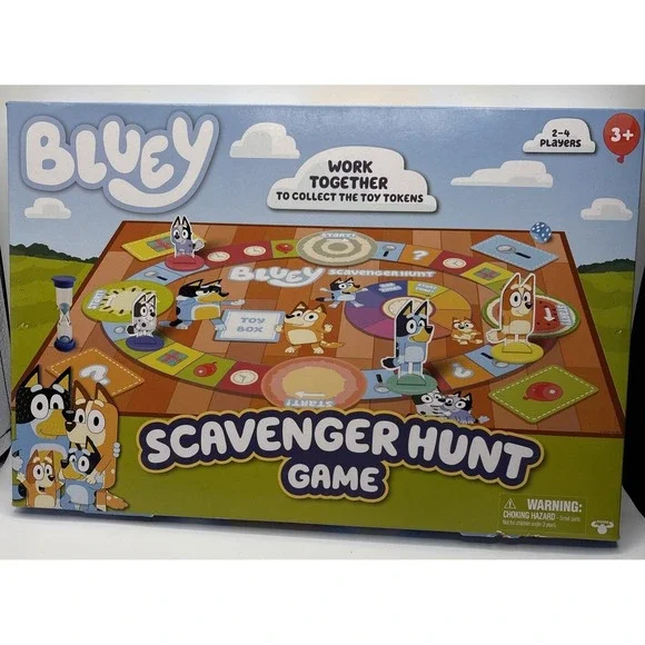 Bluey Scavenger Hunt Game Moose Toys Cooperative Board Game 2-4 Players Ages 3+