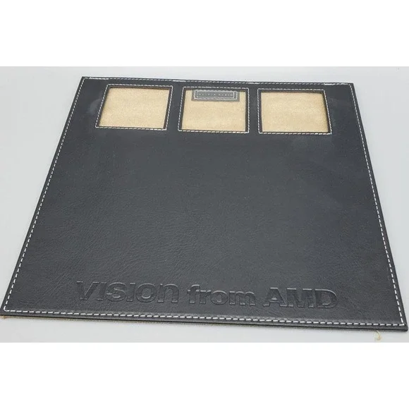Alicia Klein Executive‎ Mousepad Black Faux Leather Embossed AMD Vision Logo AK2