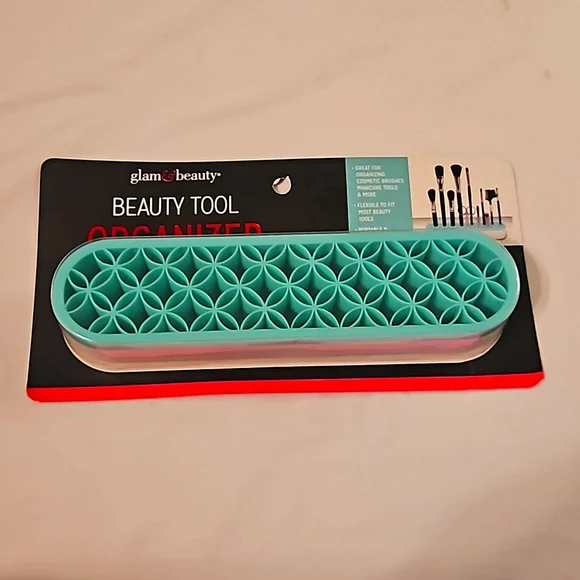 NEW! Beauty Tool MAKEUP BRUSHES Organizer, Turquoise