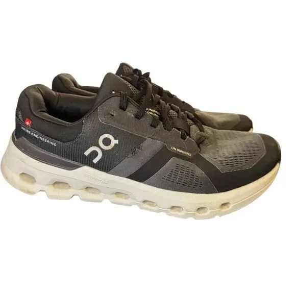 Men’s US Size 9.5 - ON Cloudrunner 2 Eclipse Black Running Shoes Sneakers