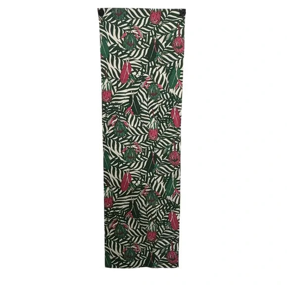 A Love Supreme South Africa Cotton Table Runner Pink Protea Tropical Green Leaf