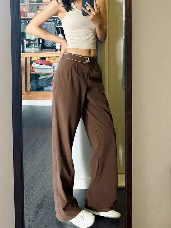 ALO Yoga Suit Up Trouser🤎💓Espresso Coffee Brown ( Regular ) Casual Office /NWT