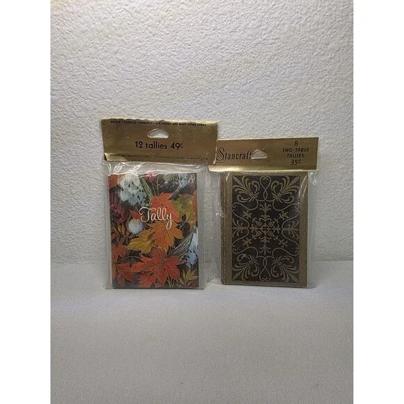 Retro Lot of 2 Bridge Tally Cards Set Vintage – Playing Card Score Cards